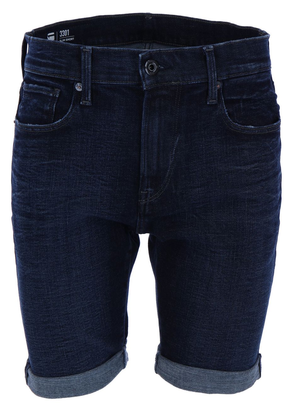 G-STAR RAW DENIM 3301 SLIM SHORTS HERREN SLIM FIT